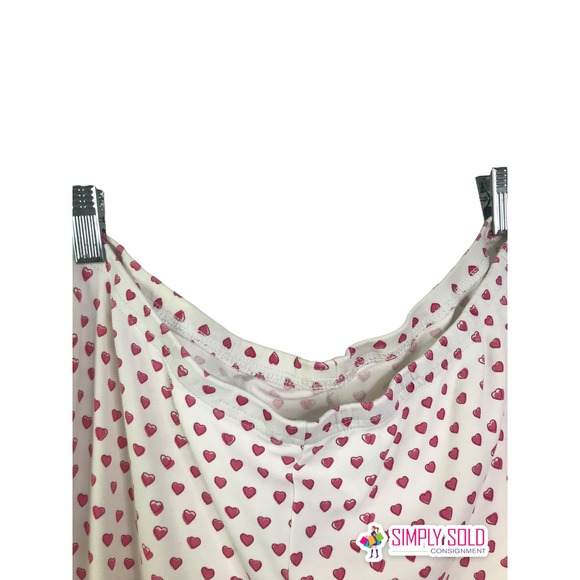 Roller Rabbit Women's Hearts Pajama‎ Set Loungewear White Pink Cotton Stretch XL - Picture 5 of 15